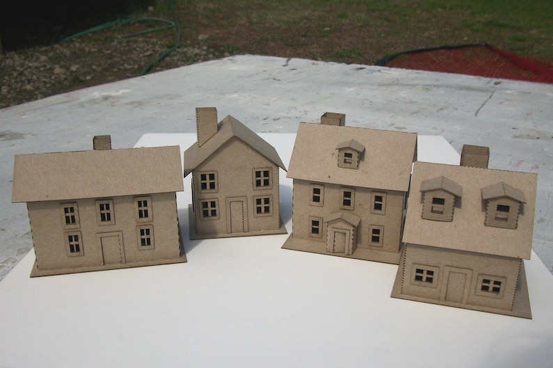 Putz house kit Make 4 house 3 tall Set A image 1