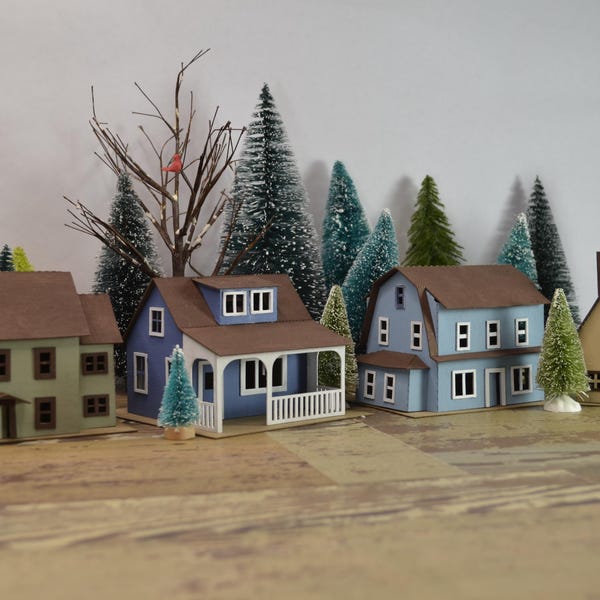Putz house kit - Make 4 house - 3" tall -  Set B