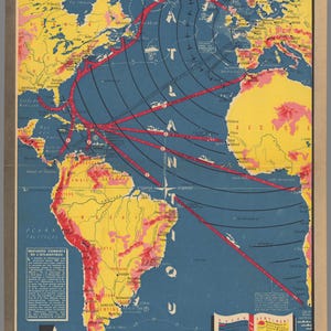 Le Front de l'Océan – Mapa de batalla del Atlántico de la Segunda Guerra Mundial (impresión mate A2)
