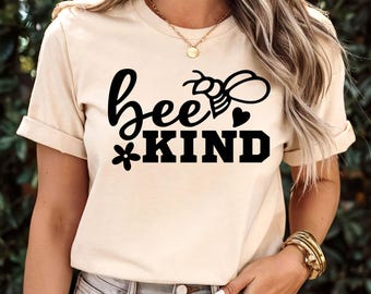 Bee Kind Shirt: Positive Graphic Tee for Nature Lovers