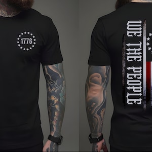 We The People 1776 Shirt: Patriotic American Flag Grunge Tee