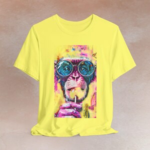 Graffiti Monkey Pop Art T-Shirt: Urban Streetwear Tee image 4