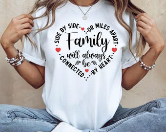 Matching Heart Connection Family Shirts: Reunion Vacation Outfits
