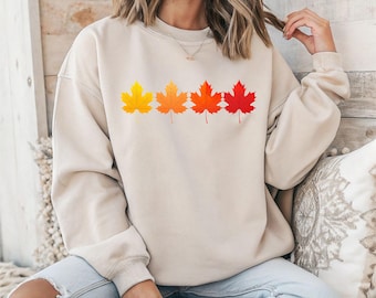 Fall Leaf Sweatshirt: Cozy Autumn Vibes, Thanksgiving Outfit