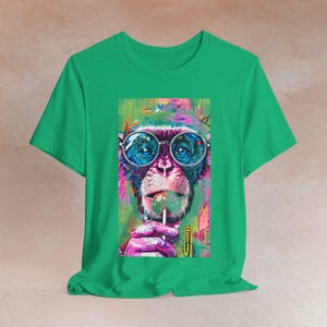 Graffiti Monkey Pop Art T-Shirt: Urban Streetwear Tee image 6