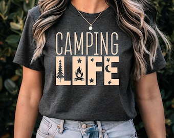 Camping Life Shirt: Campfire, Tent & RV Adventure Tee