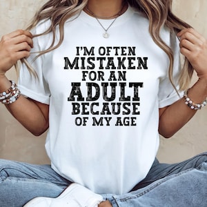 Funny Adulting T-Shirt: Sarcastic Humor Graphic Tee
