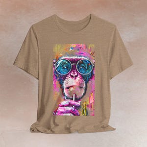 Graffiti Monkey Pop Art T-Shirt: Urban Streetwear Tee image 3
