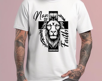 T-shirt med kristet lejon och korsmotiv