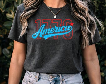1776 America T-Shirt: Patriotic Vintage USA Graphic Tee