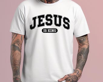T-shirt chrétien Jesus Is King : T-shirt graphique « Bold Faith »