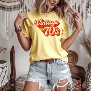 Vintage 70s Graphic T-Shirt: Retro Birthday Shirt, Nostalgic Seventies Party Tee