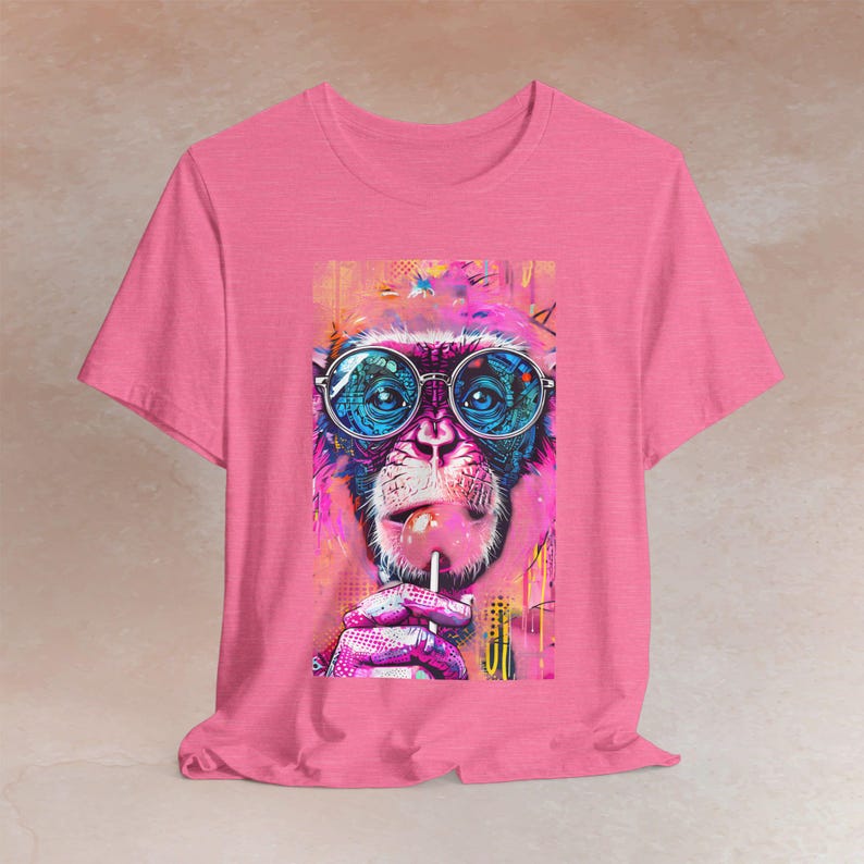 Graffiti Monkey Pop Art T-Shirt: Urban Streetwear Tee image 9