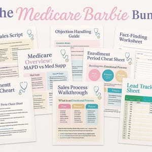 Medicare Telesales Agent-bundel | Verkoopscript, behandeling van bezwaren, MAPD vs Supp, feitenonderzoek, Cheatsheets inschrijvingsperiode