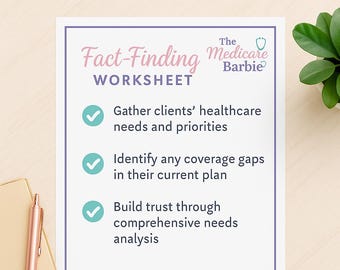 Medicare Agent Fact-Finding Worksheet: Telesales Sales Sheet (PDF Download)