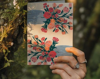 Unique Card Mockup – 5x7 Stationary Mockup, Minimalistic Card Mockup, Wedding Invite Mock Up, 5x7 ratio mock, Greeting card Mockup PSD