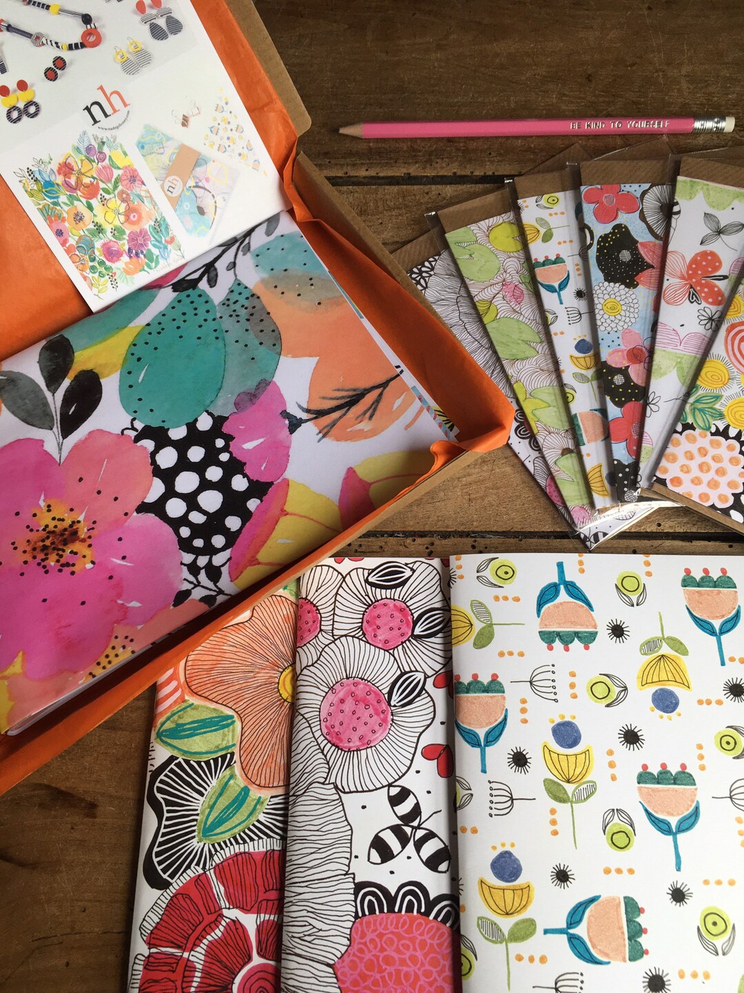 Stationery Gift Box Paper Goods Positivity Box Personalised Stationery Gift Set Notebook Card