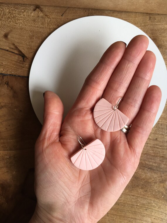 Semicircle Pink Earrings Semicircle Pink Earrings