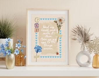 Christelijke aanbidding Art Print, aanbiddingsteksten, christelijke decoratie, Hosanna, poster, christelijk geloof (digitale download)