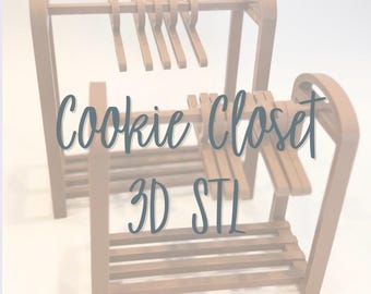 3D Printable Cookie Display Rack STL File: Bagged Cookies (Digital Download)
