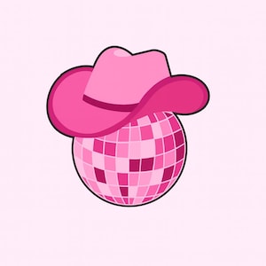 Disco Ball Cowboy Hat Cookie Cutter