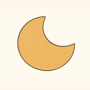 Thick Moon Cookie Cutter