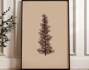 Minimalist Tree Art Print: Boho Neutral Decor (Digital Download)