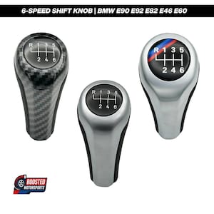 Pookknop met 6 versnellingen voor BMW E90 E92 E46 E36 E60 E82 | CF-stijl, aluminium, motorsportstijl