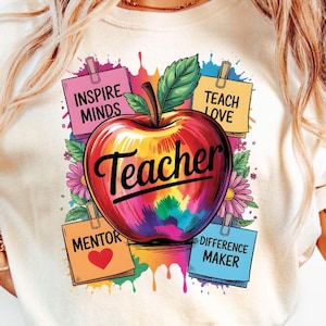 Teaching Shirt PNG, Teacher T-shirt Design, Back To School PNG, Teacher Life Sublimation, Happy Teacher Appreciation Tshirt Design