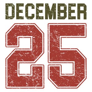 Weihnachten Png, beunruhigt Dezember 25 PNG, Varsity-Design, Vintage Weihnachten Png, Retro Weihnachten Png, Urlaub Png, Sublimation Design PNG