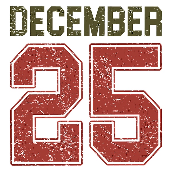 Jul png, nödställd 25 december png, universitetsdesign, vintage jul png, retro jul png, helgdag png, sublimeringsdesign png
