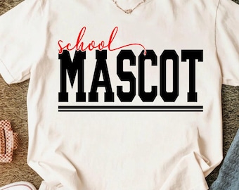 Custom School Mascot Spirit PNG, Personalized Team Name PNG, Vintage School Pride Sublimation Design, Game Day Digital Download