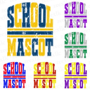 PNG de espíritu escolar angustiado personalizado, PNG de espíritu escolar, PNG de día de juego, PNG de mascota de equipo personalizado, PNG de águilas, tigres, gatos monteses y bulldogs, colorido