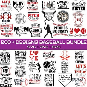 Baseball SVG-paket: Citat, stygn, hjärtdesigner