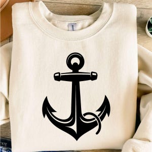 Anchor SVG, Nautical Png, Anchor Clipart, Digital Download, Cricut, Silhouette Cut File, Woodworking, Image Transfer, Heat Press, Printable