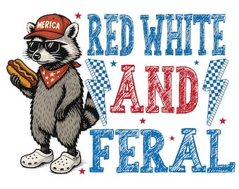 Rood wit en wilde SVG, grappig USA shirt, shirt grappige wasbeer, 4 juli, wilde PNG, hotdog wasbeer Svg, Merica png, digitale download