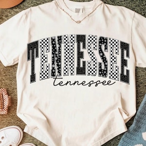 Tennessee State Checkered Leopard PNG: Retro Grunge Design (Digital Download)