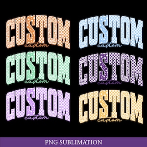 Custom Team Name PNG: School Spirit Sublimation Design (Digital Download