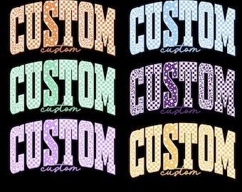 Custom Team Name PNG: School Spirit Sublimation Design (Digital Download
