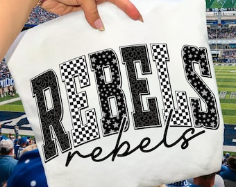 Retro Rebels Leopard PNG: School Spirit Digital Design (Digital Download)