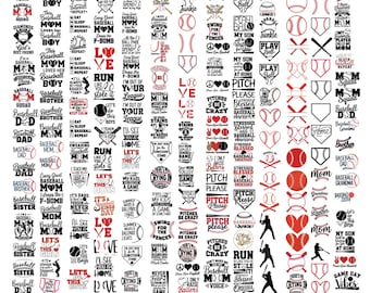 Baseball SVG Bundle: Stitches, Heart, Quotes (Digital Download)