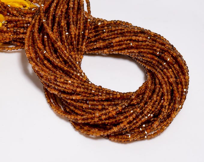 Natural Golden Tourmaline Faceted Center Drilled Cube Shape 2.40mm, Semi-Precious Gemstones For Jewelry Making