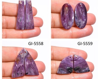 Iron Tiger Cabochon Pair 10 x 28 x 5 mm Natural Loose Gemstone Pair Handmade Gemstone Drill Earring Pair Jewelry Making Gemstone #5311