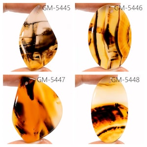 Natural Montana Agate Fancy Shape Drilled Cabochon Single Pieces, Semi-Precious Gemstones For Jewelry Making
