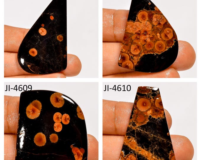 Natural Peanut Obsidian Fancy Shape Un-Drilled Smooth Cabochon Single Pieces, Semi-Precious Gemstones For Jewelry Making