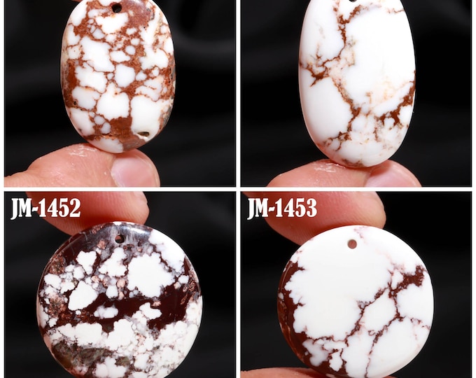 Natural Wild Horse Jasper Fancy Shape Front Drilled Smooth Cabochon Single Pieces, Semi-Precious Gemstones For Jewelry Making