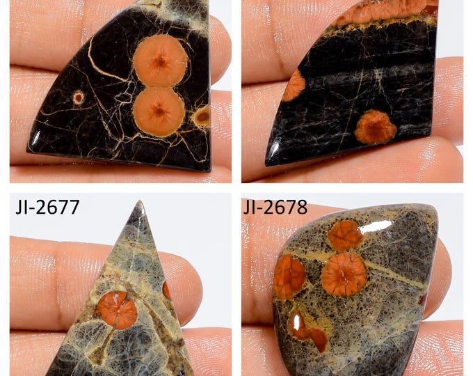 Natural Peanut Obsidian Fancy Shape Un-Drilled Smooth Cabochon Single Pieces, Semi-Precious Gemstones For Jewelry Making