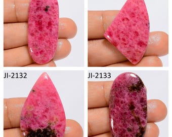 Natürliche Rhodonit Fancy Form ungebohrte glatte Cabochon Einzelstücke, Halbedelsteine für die Schmuckherstellung