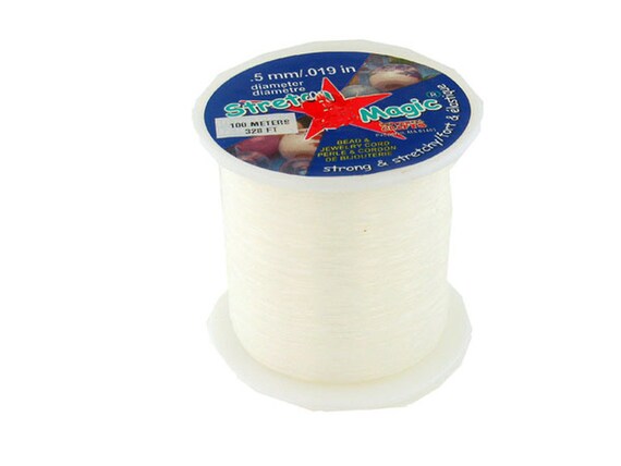 Stretch Magic Clear Elastic Cord .5mm, 100 Meter 328 Foot Spool