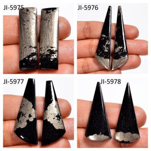 Natural Apache Gold Fancy Shape Un-Drilled Smooth Cabochon Matching Pairs, Semi-Precious Gemstones For Jewelry Making